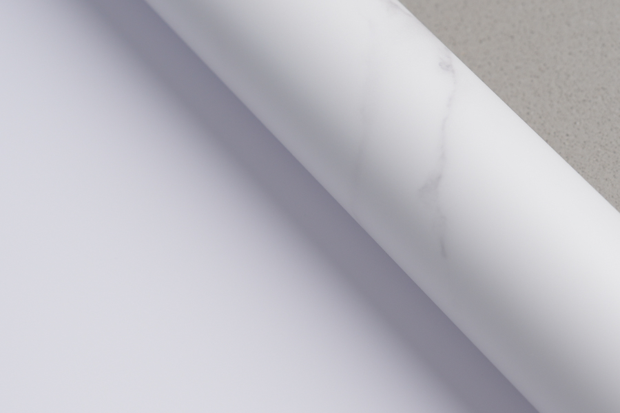 재즈 흰색 대리석 PVC 인쇄 장식 필름